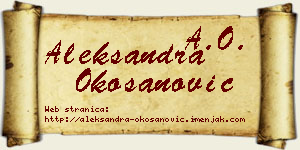 Aleksandra Okošanović vizit kartica